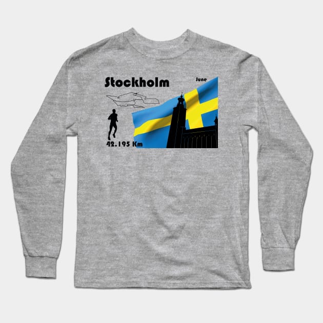 Stockholm marathon Long Sleeve T-Shirt by CTinyFactory